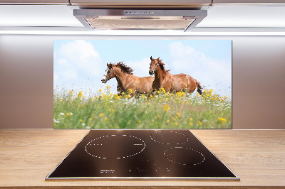 Keuken achterwand Twee paarden in galop