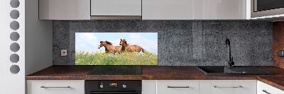 Keuken achterwand Twee paarden in galop
