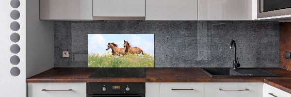 Keuken achterwand Twee paarden in galop