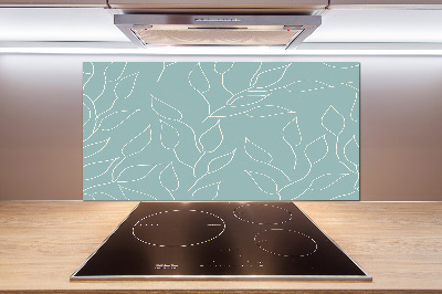 Achterwand keuken Bladerenpatroon