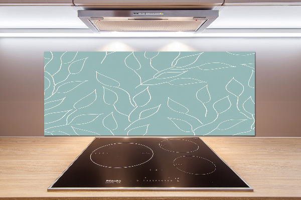 Achterwand keuken Bladerenpatroon