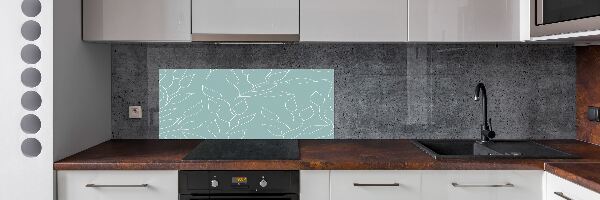 Achterwand keuken Bladerenpatroon