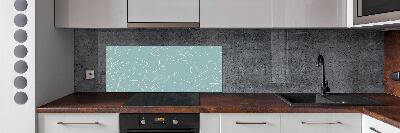 Achterwand keuken Bladerenpatroon