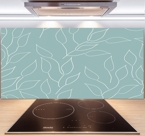 Achterwand keuken Bladerenpatroon