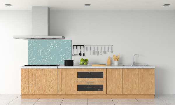 Achterwand keuken Bladerenpatroon