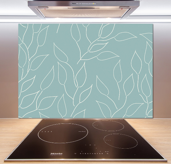 Achterwand keuken Bladerenpatroon