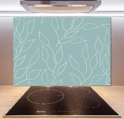Achterwand keuken Bladerenpatroon