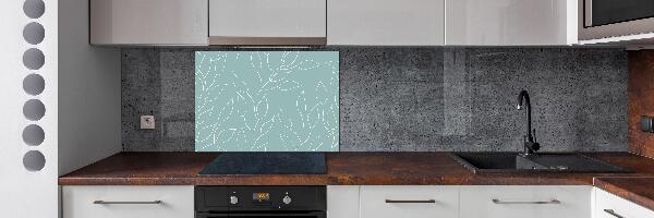 Achterwand keuken Bladerenpatroon