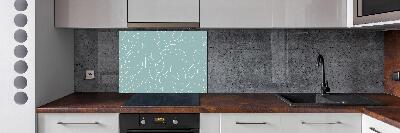 Achterwand keuken Bladerenpatroon