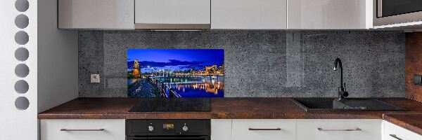 Achterwand keuken Wrocław 's nachts