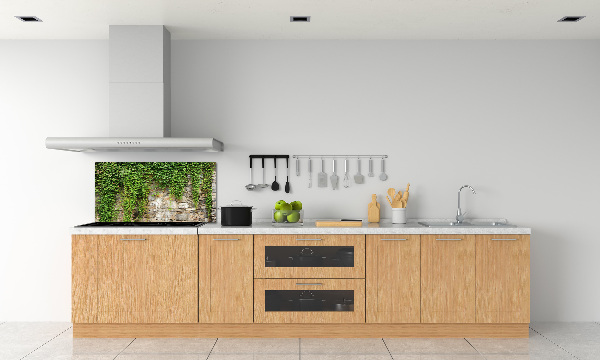 Spatscherm keuken Groene klimop