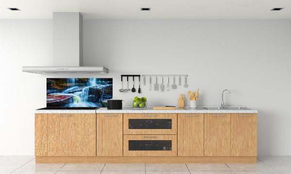 Glazen achterwand keuken Tropische waterval