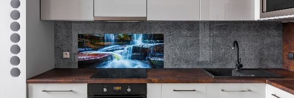 Glazen achterwand keuken Tropische waterval