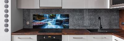 Glazen achterwand keuken Tropische waterval