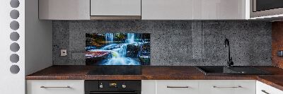 Glazen achterwand keuken Tropische waterval