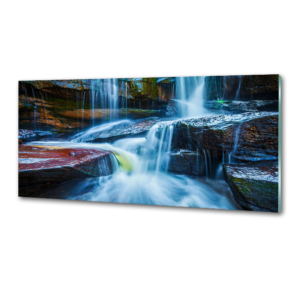 Glazen achterwand keuken Tropische waterval