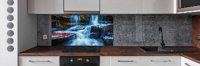Glazen achterwand keuken Tropische waterval