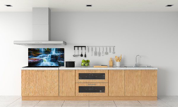 Glazen achterwand keuken Tropische waterval
