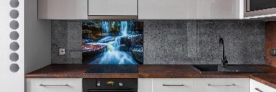 Glazen achterwand keuken Tropische waterval
