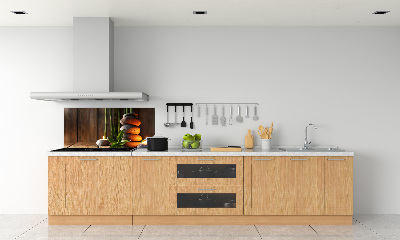 Achterwand keuken Bamboe zenstenen
