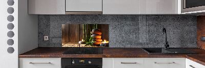 Achterwand keuken Bamboe zenstenen