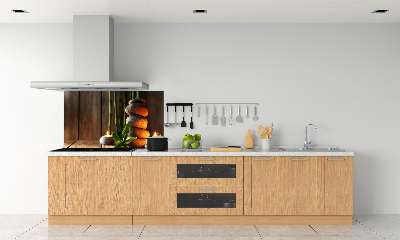 Achterwand keuken Bamboe zenstenen