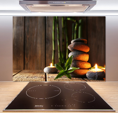 Achterwand keuken Bamboe zenstenen