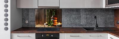 Achterwand keuken Bamboe zenstenen