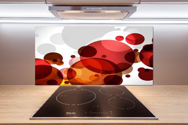 Spatscherm keuken Cirkelabstractie