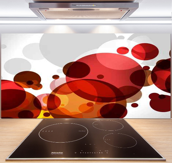 Spatscherm keuken Cirkelabstractie