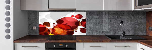 Spatscherm keuken Cirkelabstractie