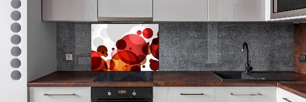 Spatscherm keuken Cirkelabstractie