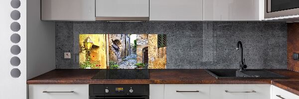 Achterwand keuken Een charmante straat