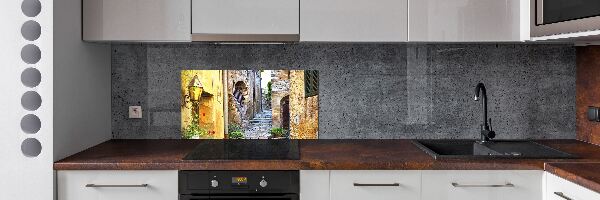 Achterwand keuken Een charmante straat