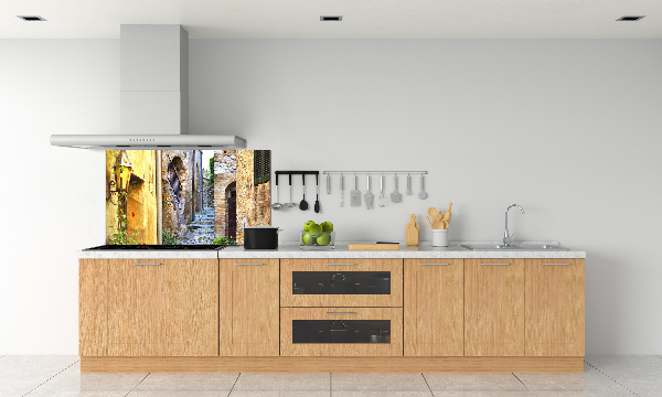 Achterwand keuken Een charmante straat