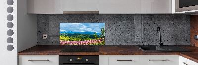 Keuken achterwand Lavendel in de bergen