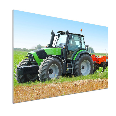 Spatscherm keuken Tractor op het veld