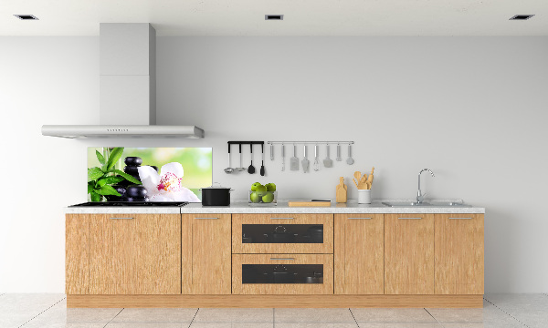 Glazen achterwand keuken Orchidee