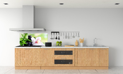 Glazen achterwand keuken Orchidee
