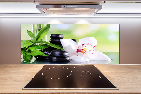 Glazen achterwand keuken Orchidee