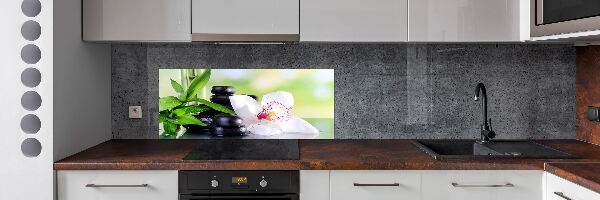 Glazen achterwand keuken Orchidee