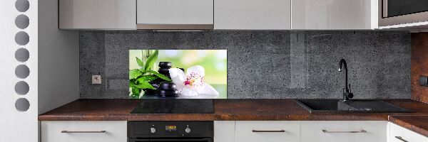 Glazen achterwand keuken Orchidee