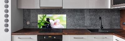Glazen achterwand keuken Orchidee