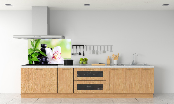 Glazen achterwand keuken Orchidee