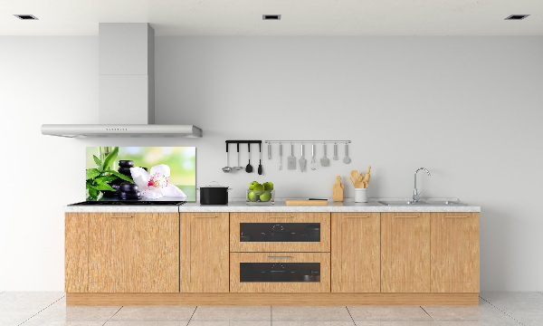 Glazen achterwand keuken Orchidee