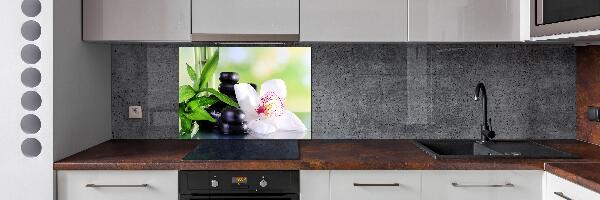 Glazen achterwand keuken Orchidee
