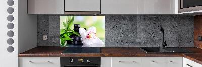 Glazen achterwand keuken Orchidee