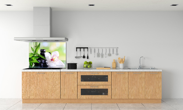 Glazen achterwand keuken Orchidee