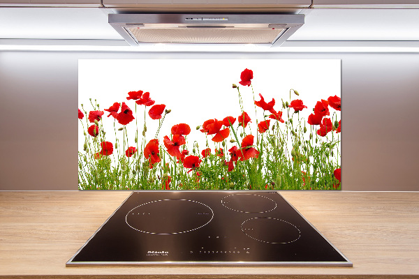 Achterwand keuken Klaprozen