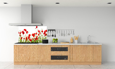 Achterwand keuken Klaprozen